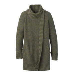 prAna Callisto Duster Cardigan in Rye Green - XL